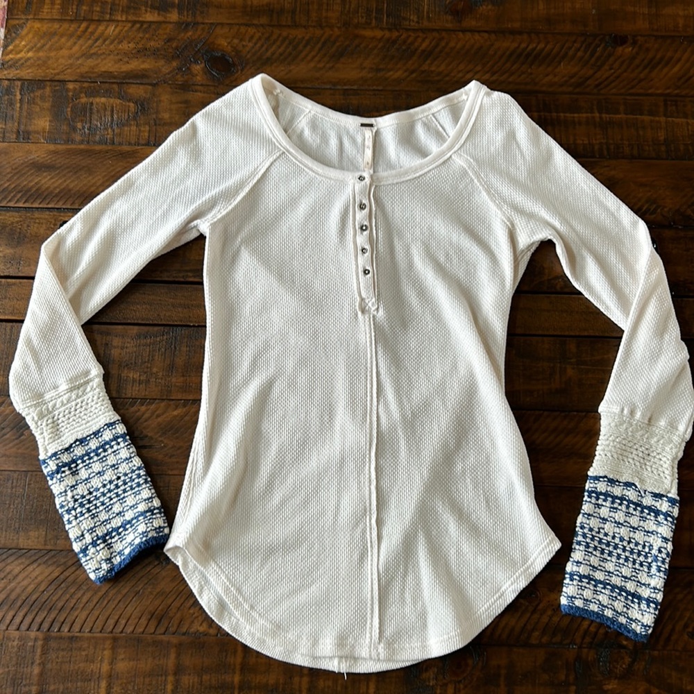 Free People Knit Long Sleeve Top | Size Large